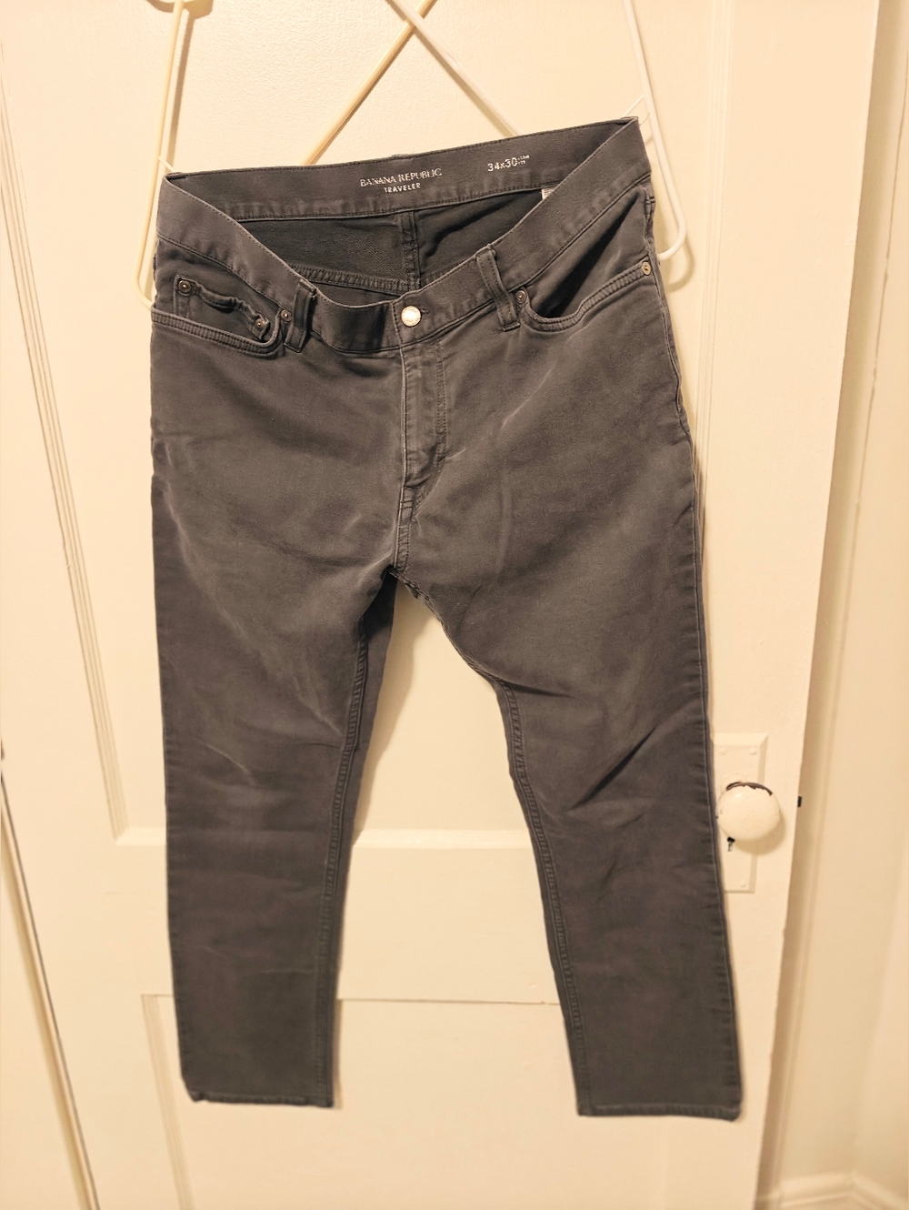 Banana Republic Traveler Jeans Charcoal Gray Men's Size 34 X 30